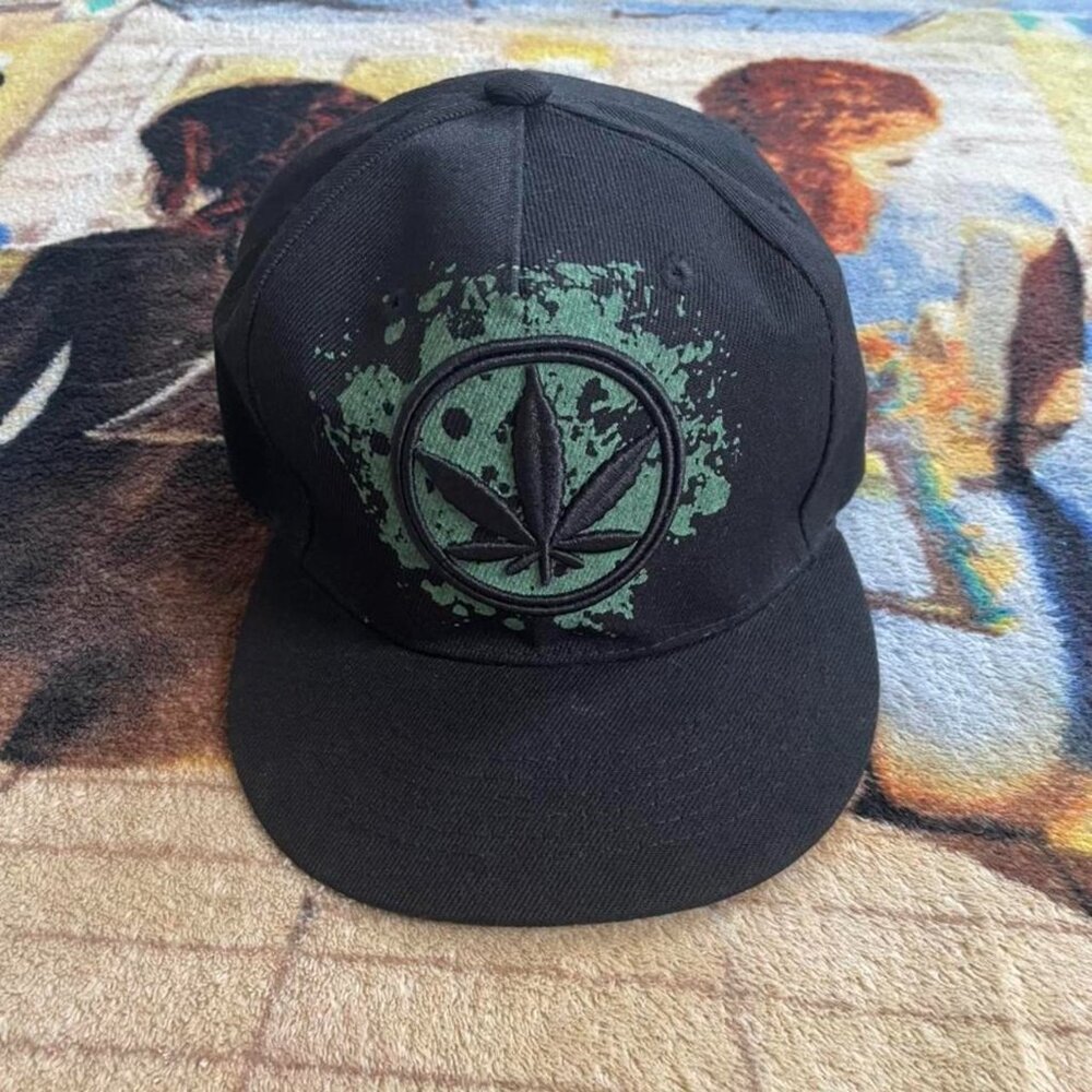 Men's Green and Black Hat